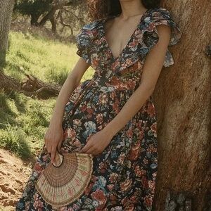 DÔEN Liberty of London - Pesco Dress - Indigo Iris Floral - XS